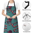 thumbnail image 6 of Picia Snake And Rose Waterproof Apron for Unisex Adult - Adjustable Bib Apron with Pockets, Ideal for Cooking, Gardening, Painting, and Household Chores, 6 of 9