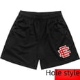 thumbnail image 2 of Pantalones cortos deportivos casuales para hombre, de malla, transpirables y con tirantes para fitness, 2 of 5