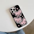 thumbnail image 5 of Pink Bow Butterfly Black Soft  for iPhone Case (Black,iPhone 15 Pro Max), 5 of 6