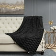 thumbnail image 3 of Home Soft Things Saga Double Sided Faux Fur Throw - Black - 50" x 60", 3 of 9