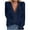 Dark Blue, variant on GaThRRgYP Tops for Women Trendy,Womens Plus Size Tops Tunic Short Sleeve Shirts,Women's Casual Long Sleeve V-Neck Solid Color Top Loose Embroidered Chiffon Shirt White S