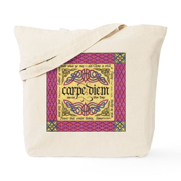 CafePress - Carpe Diem Tote Bag - Unisex Canvas Tote Bag, Beige, 1-Piece