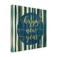 thumbnail image 2 of Trademark Fine Art 'Coastal Lace Happy New Year Stripes Round' Canvas Art by Jess Aiken, 2 of 3