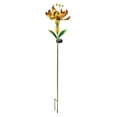 thumbnail image 2 of Flower Spinner Solar Stake - Yellow, 2 of 5