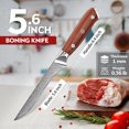 thumbnail image 2 of Purple Dragon Damascus Fillet Knife 5.6 Inch, Boning Knife for Meat Cutting, VG10 Steel Filet Knife for Fish Chicken Deboning Meat Trimming, Razor-Sharp Fish Knife with Gift Box, 2 of 8