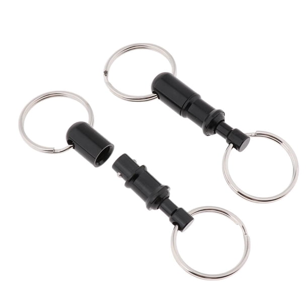 Llavero de liberación rápida Sunnimix 2 piezas con 2 anillos negro