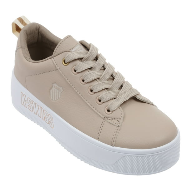 Tenis K-Swiss TRINITY PLATFORM Para Mujer Color Beige