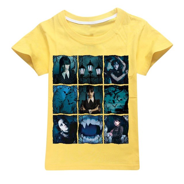 Nueva camiseta de manga corta 100% algodón para niñas, disfraz de fiesta de cumpleaños para niños zhangyuxiang LED