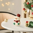 thumbnail image 4 of FastXmas Christmas Resin Figurines Tabletop Decoration,Mini Santa Claus/snowman/bear/Reindeer Shaped Resin Statue Desktop Ornament for Office,Desk,Table Decor Gift for Friends Birthday Party, 4 of 5