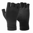 thumbnail image 3 of Msgweeeg Soccer Gloves for Cold Weather Womens Snow Gloves Copper Fiber Pressure Gloves Are Soft High Elasticity Wrapped Around The Palm Pressurized Honeycomb Silicone Sports Half Finger Hand, 3 of 3