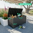 thumbnail image 4 of EasyUp 180 Gallon Resin Deck Box, Lockable Patio Outdoor Storage Box for Furniture, Garden Tools and Tools Storage, Waterproof Outside Storage Boxes（Black）, 4 of 7