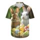 thumbnail image 5 of Camisas Casuales de los Hombres Pascua Impresa Manga Corta con Cuello Botón Arriba, Top de Poliéster de Moda para el Aire Libre Y el Ocio, 5 of 9