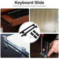 Phlegsive 1 Pair Desk Keyboard Drawer Slide Rail Track Side Mount (70