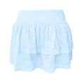 thumbnail image 5 of Skirts for Women Skirt Category Lace Tiered Skirt For Everyday Wear With Flirty Ruffle And Elegant A Line Blue S, 5 of 6