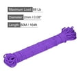 thumbnail image 2 of Cuerda trenzada de polipropileno Uxcell 50M/164ft 2mm Diámetro Morado para Camping en Interiores y Exteriores, 2 of 6