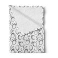 thumbnail image 2 of Lemons Soft Flannel Fleece Throw Blanket, Monochrome Sketch Citrus Fruits Blossom Leaves Simplistic Repetitive Pattern, Cozy Plush for Indoor and Outdoor Use, 50" x 70", Grey and White, by Ambesonne, 2 of 5