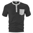 thumbnail image 4 of ZZwxWA Henley Shirts for Men Short Sleeve Fashion Three Button T Shirts 2025 Summer Work Athletic Gym Tops Moisture Wicking Sales, 4 of 5