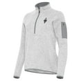 thumbnail image 2 of Women's Antigua Heather Gray Las Vegas Aces Fortune Half-Zip Pullover Jacket, 2 of 3
