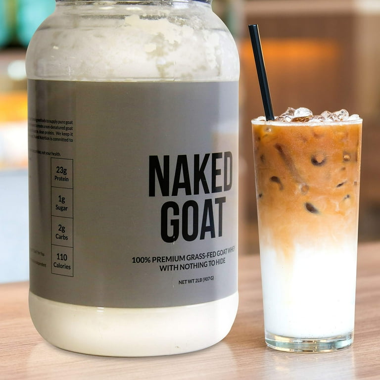 NAKED Goat - Pasture Fed Goat Whey Protein Powder from Small-Herd Wisconsin Dairies, 2Lb Bulk, GMO Free, Soy Free. Easy to Digest - All Natural