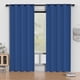 thumbnail image 1 of Cortinas Blackout Azules 52 x 84 Pulgadas, Juego de 2 Cortinas Negras con Ojales Aisladas Térmicamente, Reducen el Ruido y Oscurecen la Habitación para Recámara, Sala de Estar, Protección de Privacid, 1 of 7