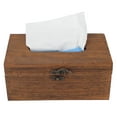 thumbnail image 1 of CAJA de SERVILLETA RETRO, Quemada Paulownia Madera exquisita CAJA de SEDA RETRO Resistente Para Dormitorio, 1 of 7