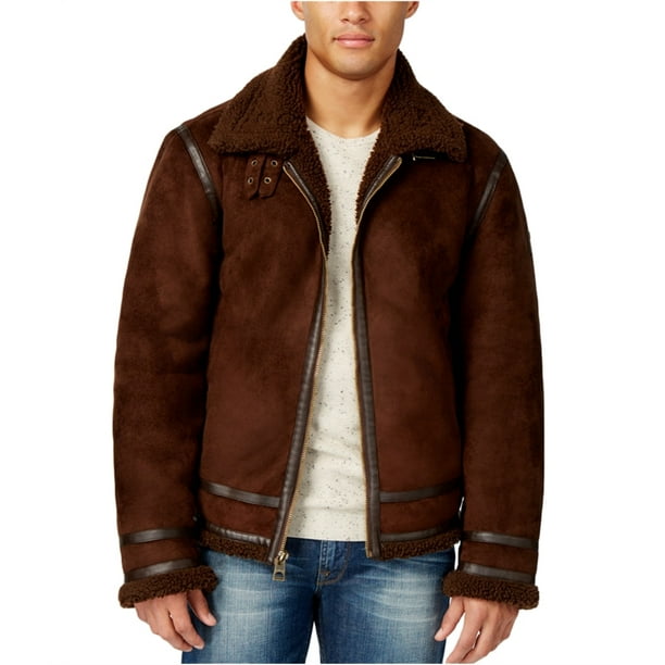 Chaqueta Acolchada Chaqueta Guess Hombre Cuero Chamarra Acolchada
