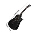 thumbnail image 2 of PAMINGONO Black Acoustic Guitar for Adults, Stylish Basswood Body with Tuner, Picks, and Carrying Bag Included, 2 of 8