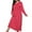 Red, variant on Taqqpue Women Long Nightgowns Casual Printed Crew Neck Long Sleeve Sleepwear Pajamas Loose Fit Plus Size Sleepshirts Home Dress for Women