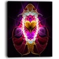 thumbnail image 2 of Large Pink Symmetrical Fractal Heart - Abstract Art on Canvas, 2 of 3