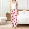 thumbnail image 5 of PISONIC Strawberry Flowers Printed Women's Pajama Pants, Comfy Pajama Bottoms With Pockets&Drawstring, 5 of 7