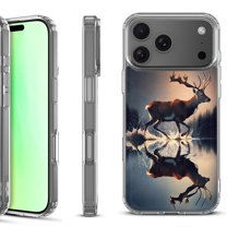 For iPhone 17 Pro Shockproof Protective Phone Case, by OneToughShield - Deer Running