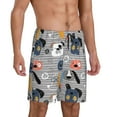 thumbnail image 2 of Logiee Dog Print Men's Pajama Shorts with Drawstring & Pockets,Sleep Shorts for Men,Sleepwear Bottoms,Elastic Waistband Loungewear-Medium, 2 of 6