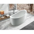 thumbnail image 2 of Aqua Eden VTOV512730S 52-Inch Acrylic Freestanding Tub with Seat and Drain, Glossy White, 2 of 3