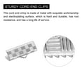 thumbnail image 4 of 200Pack Ribbon End Crimp Clamps, 20mm Stripe Texture Pinch Cord End Clasps, Silver White, 4 of 6
