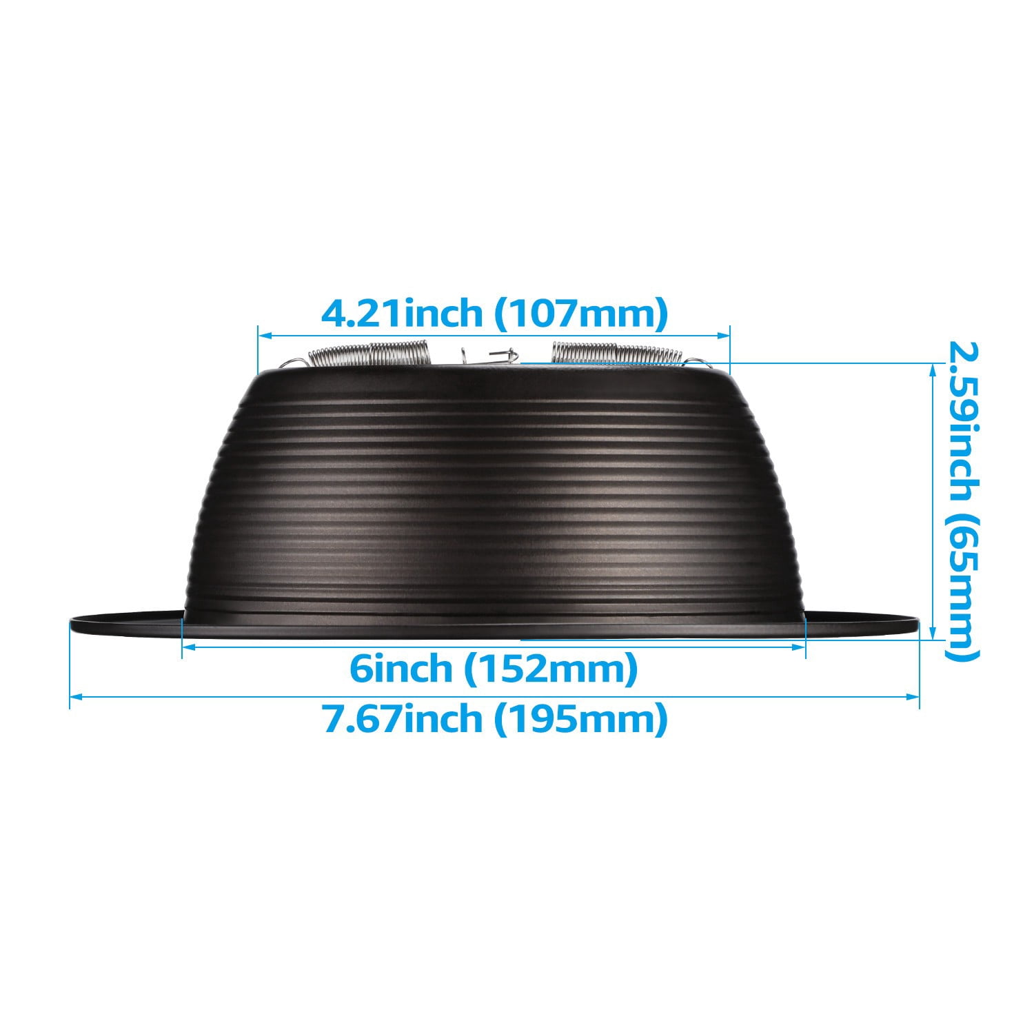 12 Pack 6 Inch Recessed Can Light Trim, Oil Rubbed Bronze Metal Step Baffle with Iron Ring, Fit Halo & Juno Remodel Recessed Housing, for PAR30, PAR38, BR30, BR40 Light Bulb