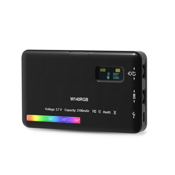Seitruly Foco de modos especiales de energía LED RGB, minifoco, cambio de efectos de luz de mano GroPro, modos de simulación de luz Accesorios de cámara y óptica