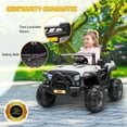 thumbnail image 2 of Jaxpety 12V Electric off-Road Kids Ride on Truck, Battery Powered Toy Car w/Music, MP3, Safety Belt, White, 2 of 12