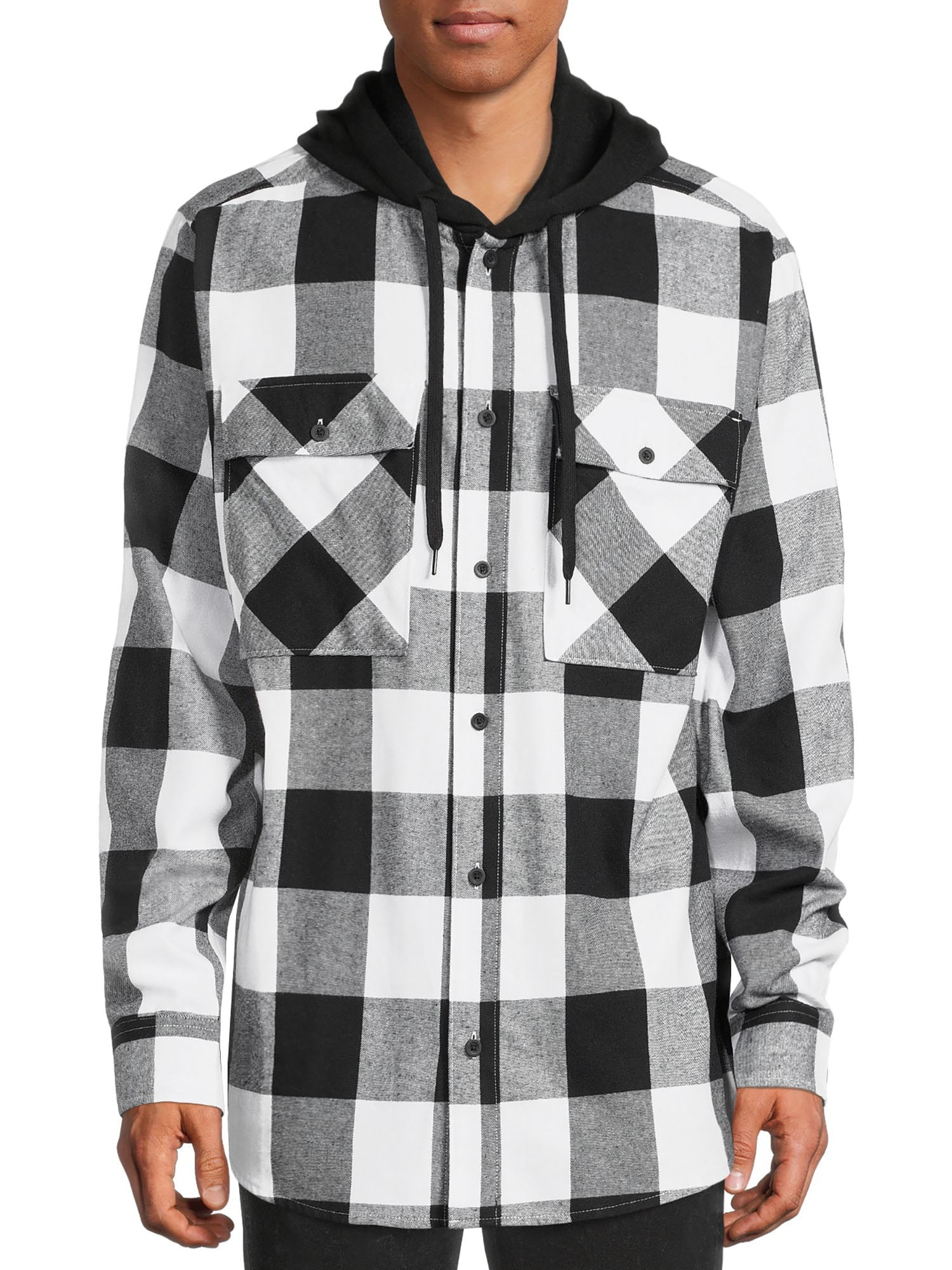 no boundaries hooded flannel