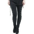 thumbnail image 2 of HNMKIU Women's Legging Women's Solid Color Punk Style Lace Up High Waist Pants And Leggings for Everyday Fashion,Sizes L, 2 of 4