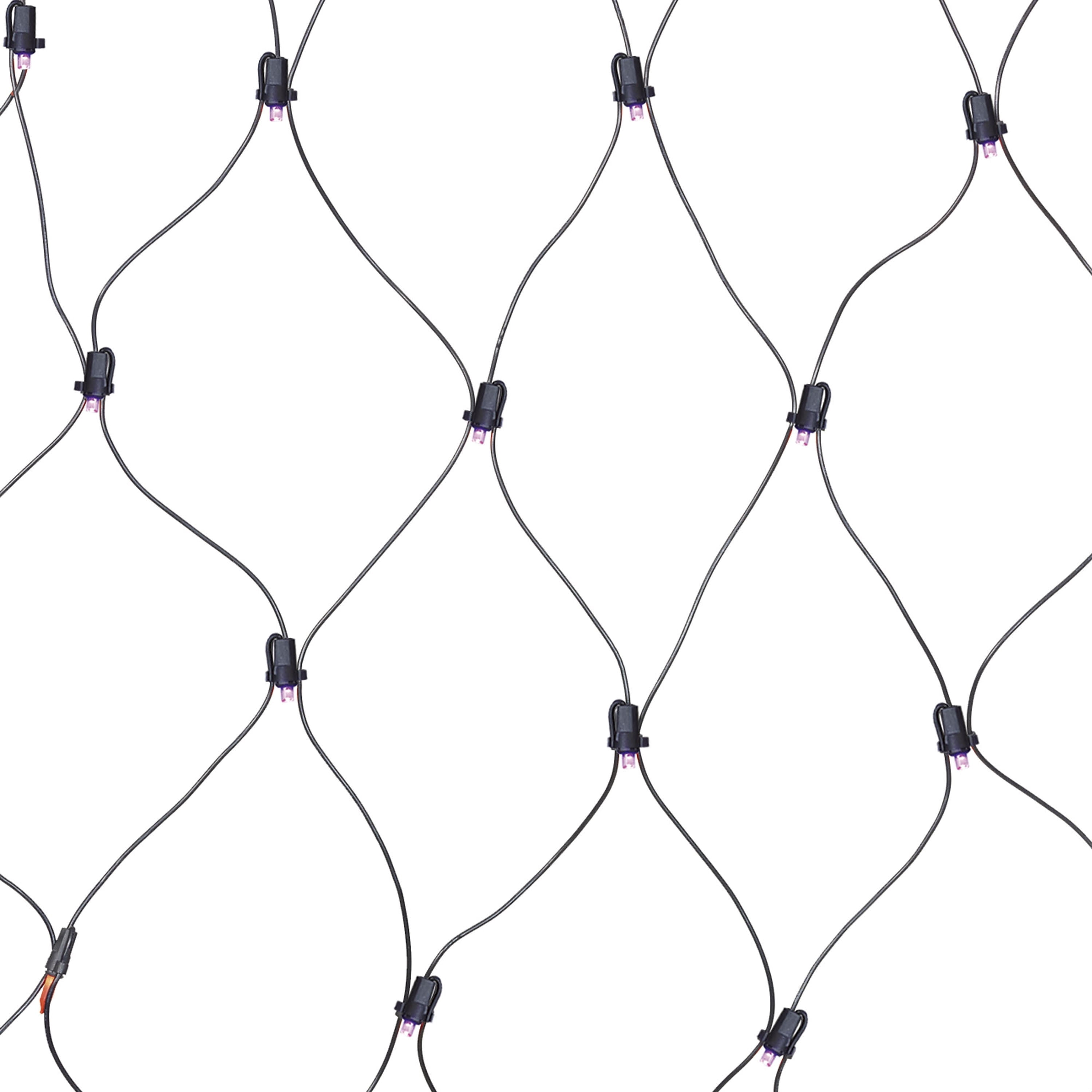 Indoor/Outdoor 50-Count LED Net Lights, Purple, 4' x 4', Halloween by Way To Celebrate