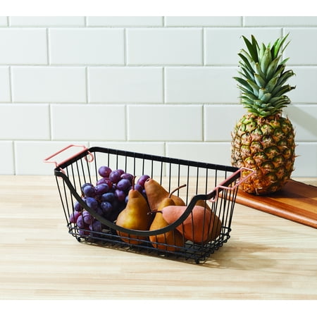 Better Homes & Gardens Medium Stacking Wire Basket, Bronze (Available in Case Pack of 3 or (Best Fruit Basket Delivery)
