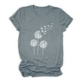thumbnail image 4 of Birdeem T-Shirt Décontracté pour Femmes Imprimé Col Rond Manches Courtes Chandail Blouse Tops, 4 of 11