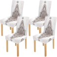thumbnail image 1 of RYLABLUE Flower Stretch Chair Cover Protector Seat Slipcover for Dining Room Hotel Wedding Party Set of 4, 1 of 5