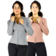 thumbnail image 1 of Set De Dos Suéteres Cárdigan De Manga Larga Cuello Cierre y Capucha Casual Mujer Sweater, 1 of 5