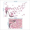 thumbnail image 5 of XUFLVPSEF High-Heeled Shoes Wall Art Valentine's Day Heart Butterfly Wall Sticker for Women Bedroom Living Room Background PVC Decorations Kids Room Decor Art Mural, 5 of 5