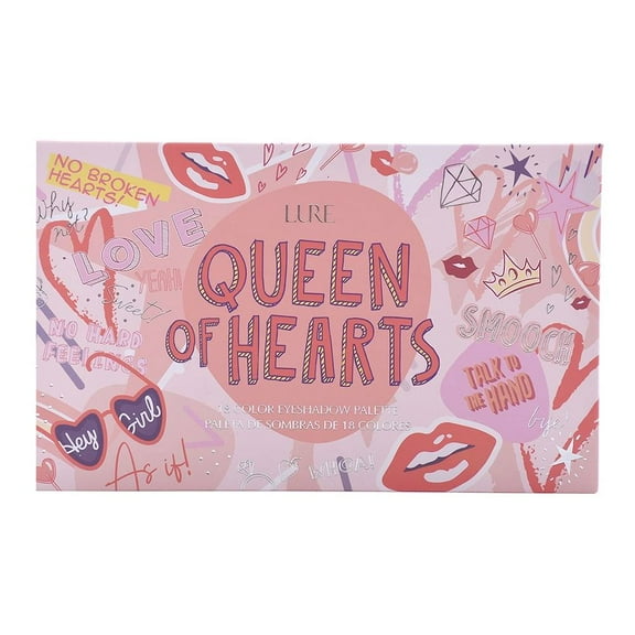 Paletas de sombra Lure Girls Can Colección color shadow palette queen of hearts 18 tonos