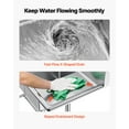 thumbnail image 5 of VEVOR 3 Compartment Sink, 18-Gauge 304 Stainless Steel, 10" x 14" x 10" Bowl Size, 3 Bay Commercial Kitchen Prep & Utility Sink with 2 Drainboards and Backsplash for Restaurant, Food Truck & Home Use, 5 of 9