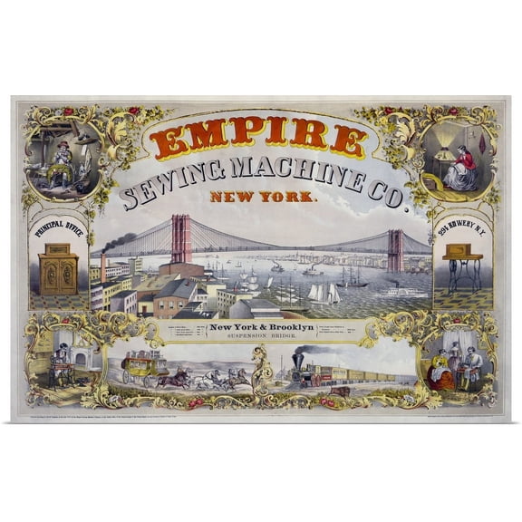 Great BIG Canvas | "Empire Sewing Machine Co" Art Print - 24x16