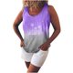thumbnail image 1 of Camisola con estampado informal de verano sin mangas con cuello redondo y teñido anudado para mujer Pompotops lopia989419, 1 of 5