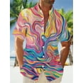 thumbnail image 4 of Camisas hawaianas de verano 2024 para hombre, camisas casuales frescas con estampado 3D de atardecer para playa, camisas de manga corta con solapa, blusas de calle, ropa para hombre y mujer, 4 of 5